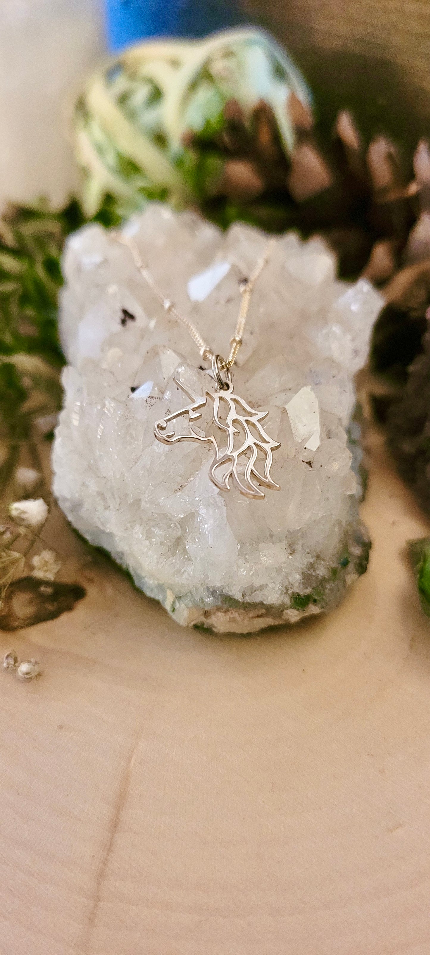 Unicorn cutout Necklace
