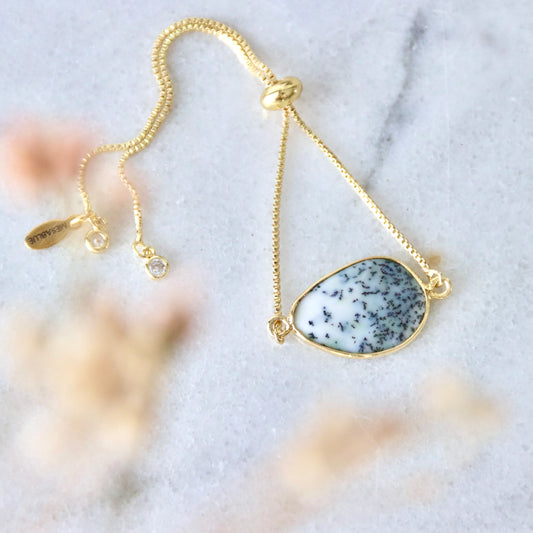 Dendrite Opal Adjustable Bracelet