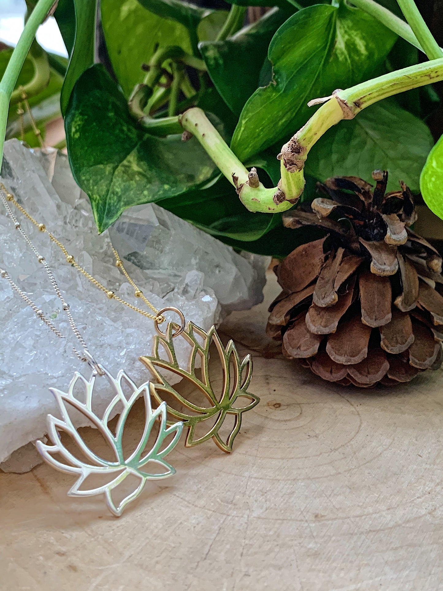 Large Lotus Necklace