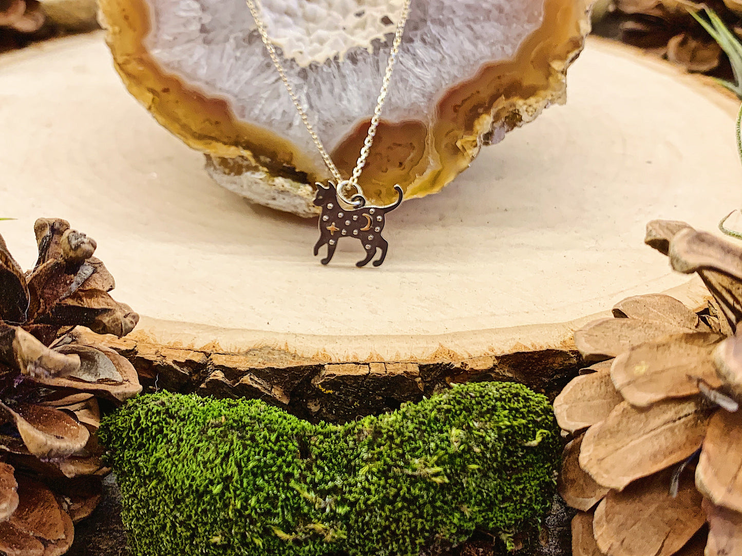 Starry Night Black Cat