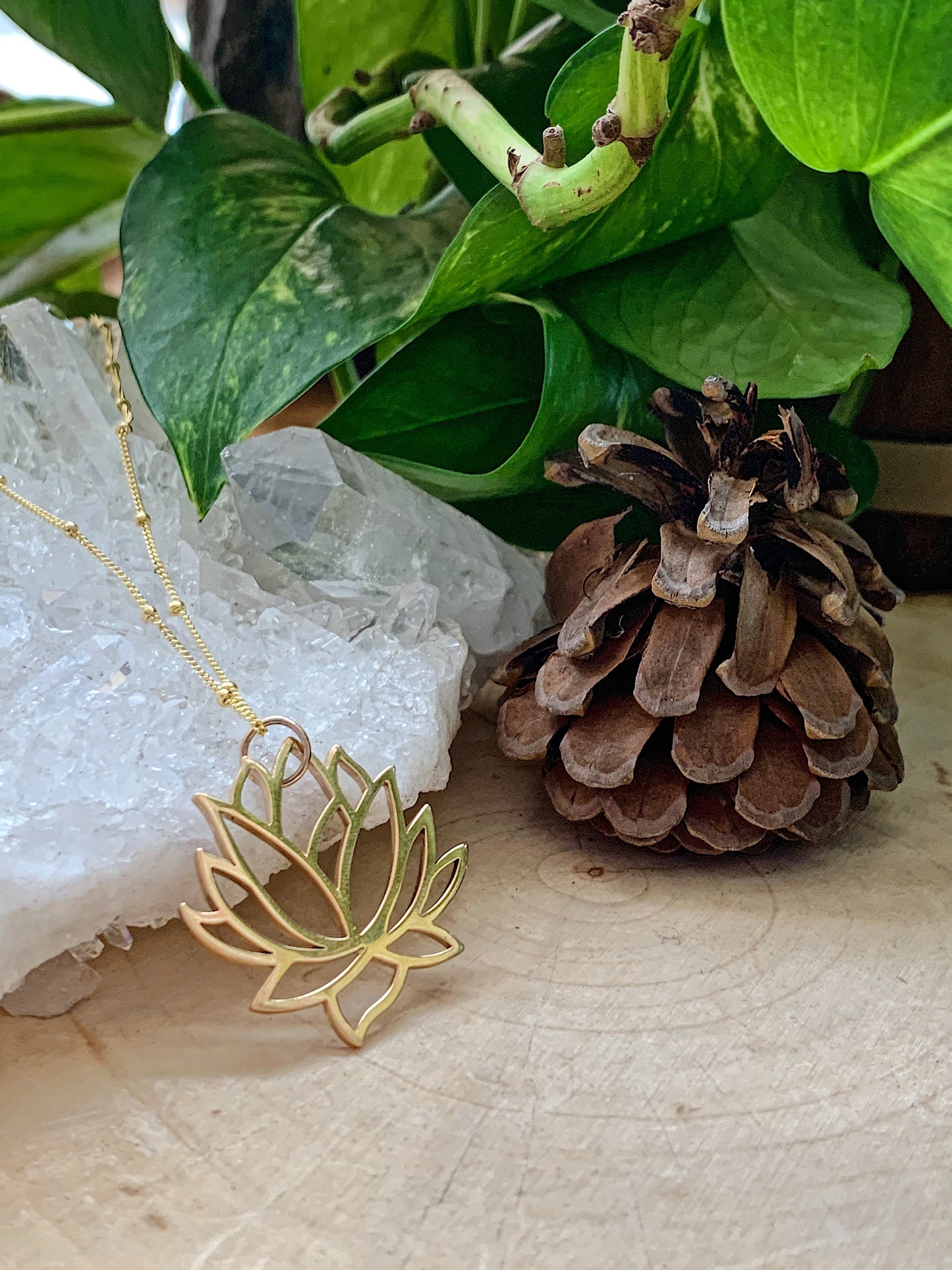 Large Lotus Necklace