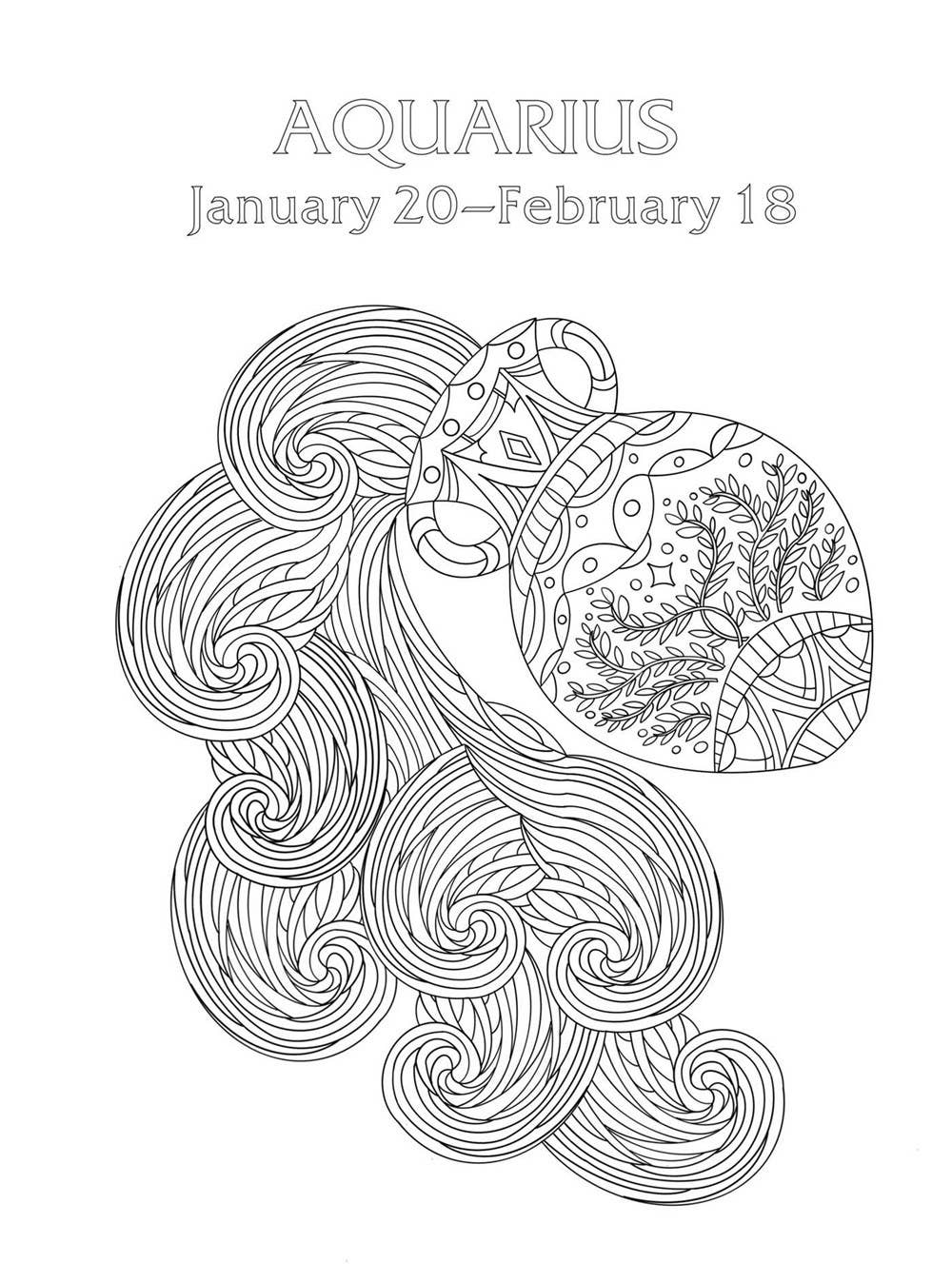 Aquarius Cosmic Coloring Book