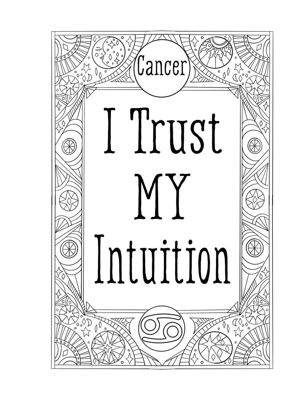 Cancer Cosmic Coloring Book