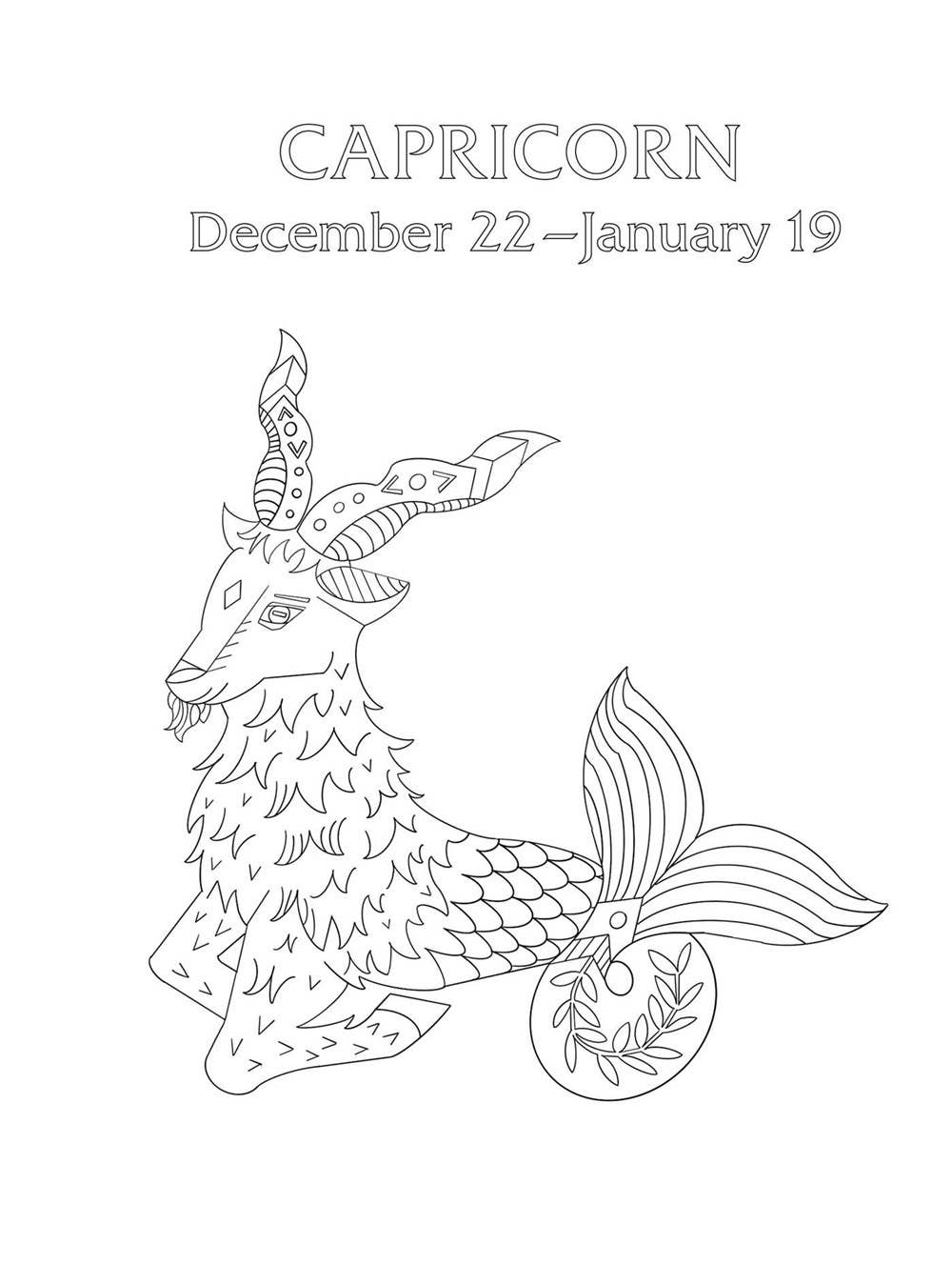 Capricorn Cosmic Coloring Book