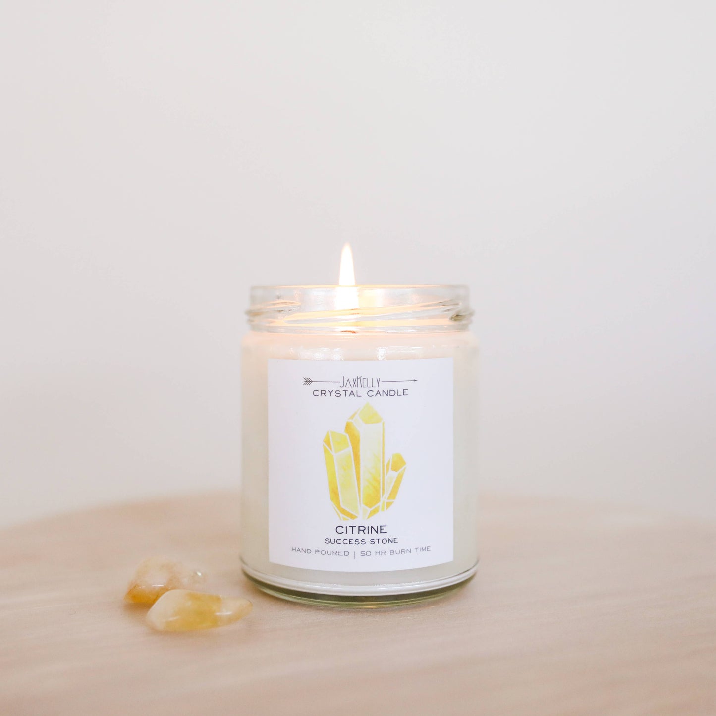 Citrine Hidden Crystal Candle