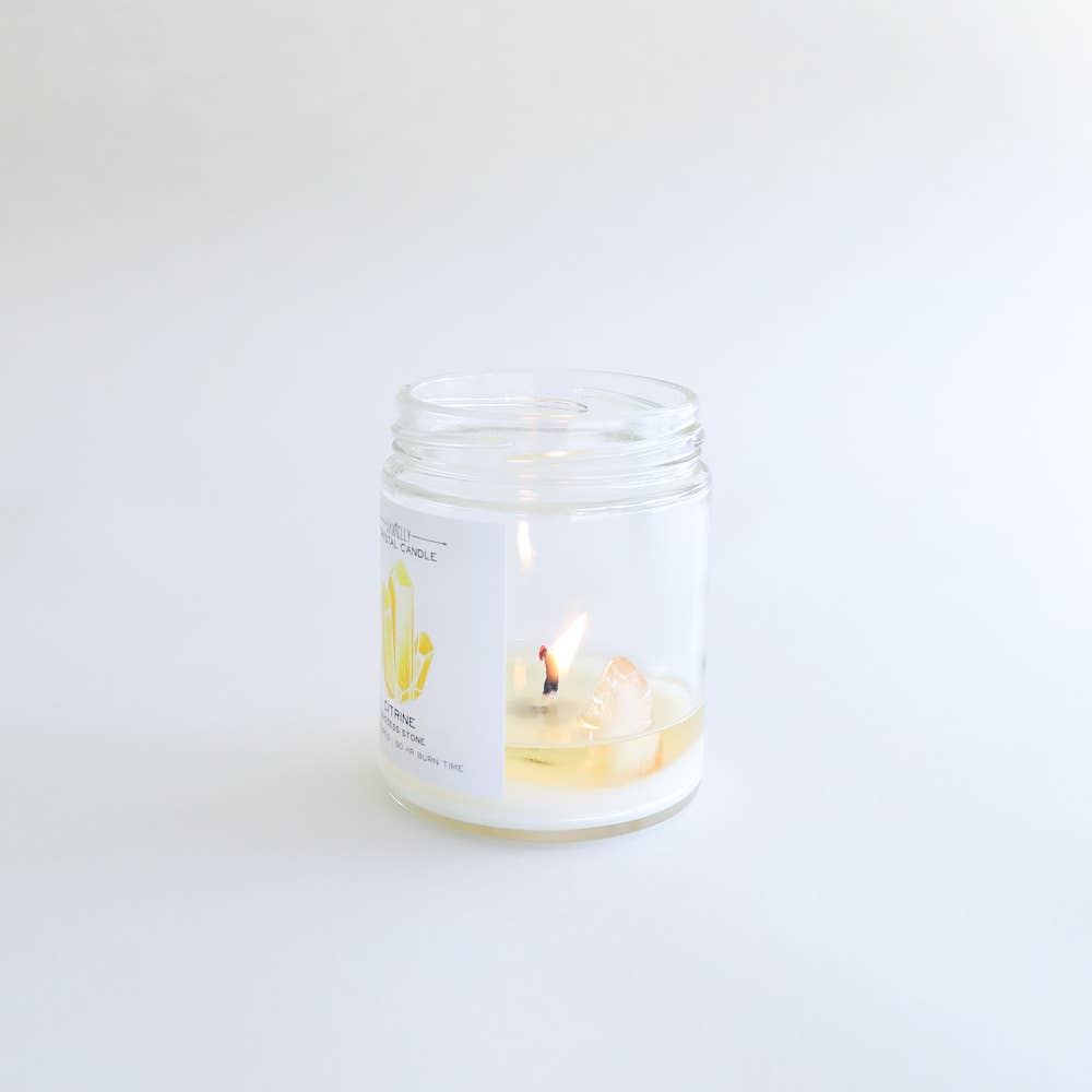 Citrine Hidden Crystal Candle