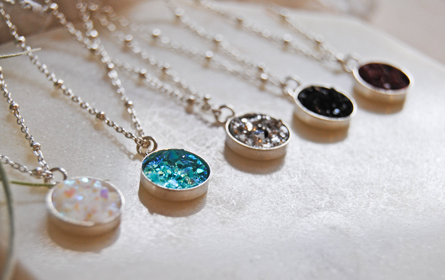 Druzy necklaces