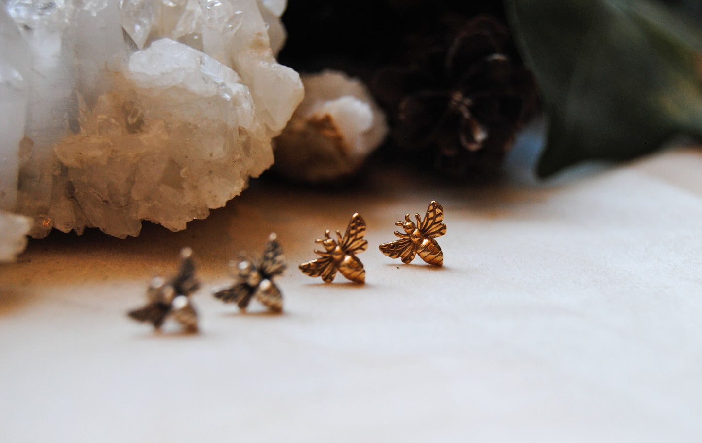 Honey Bee Stud Earrings