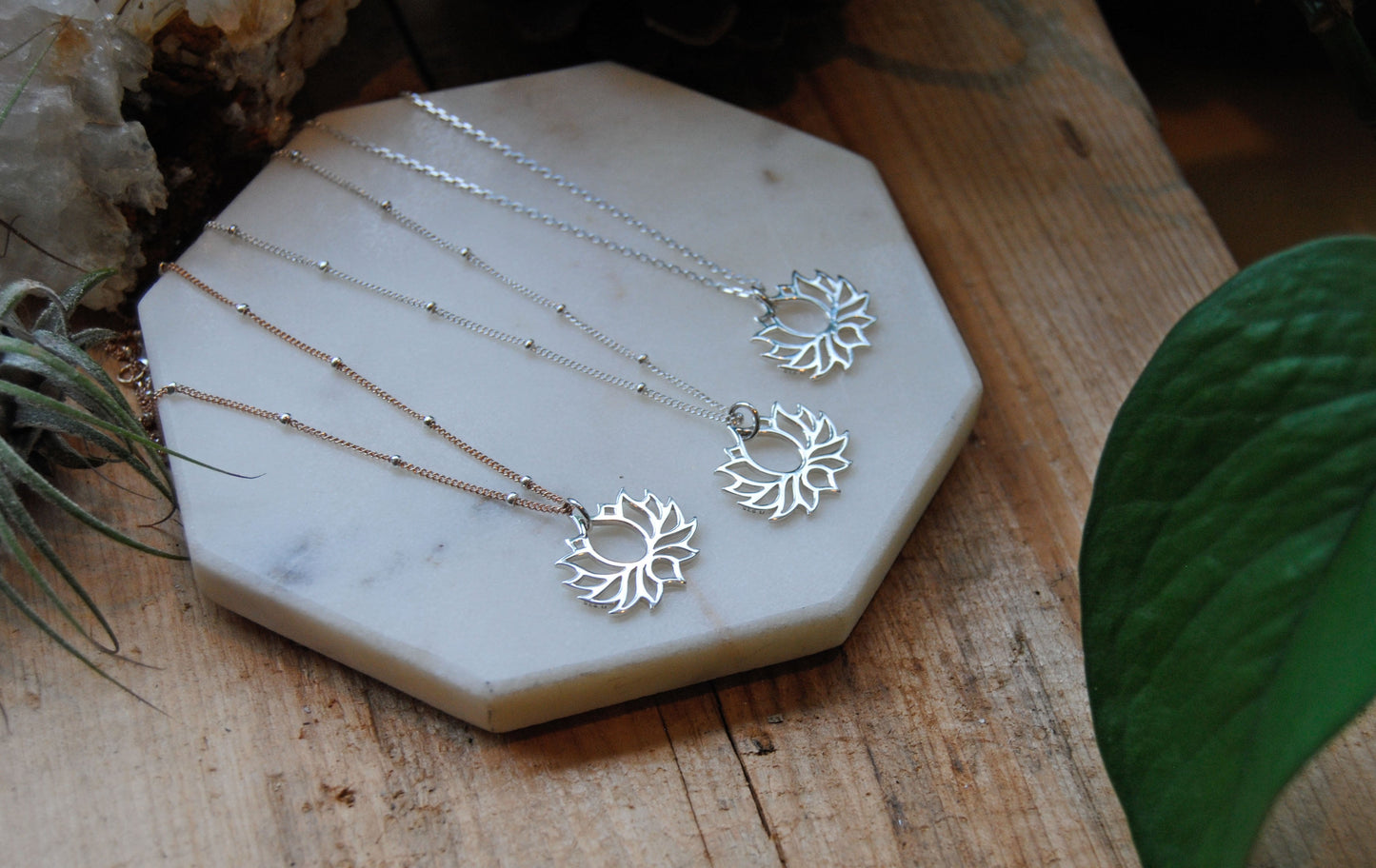 Lotus Cut-Out Necklace
