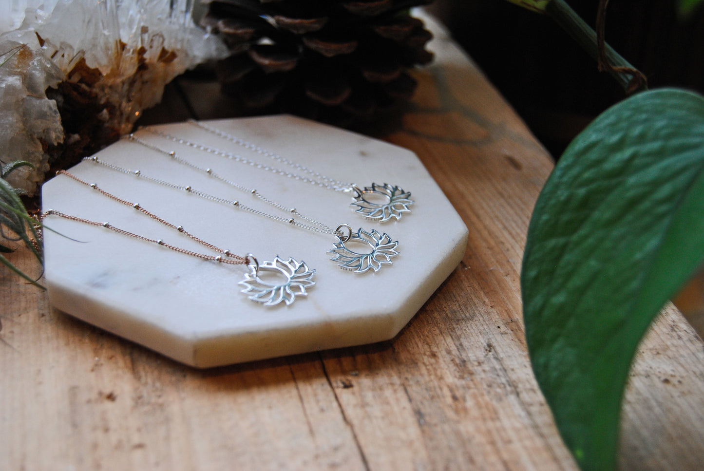 Lotus Cut-Out Necklace