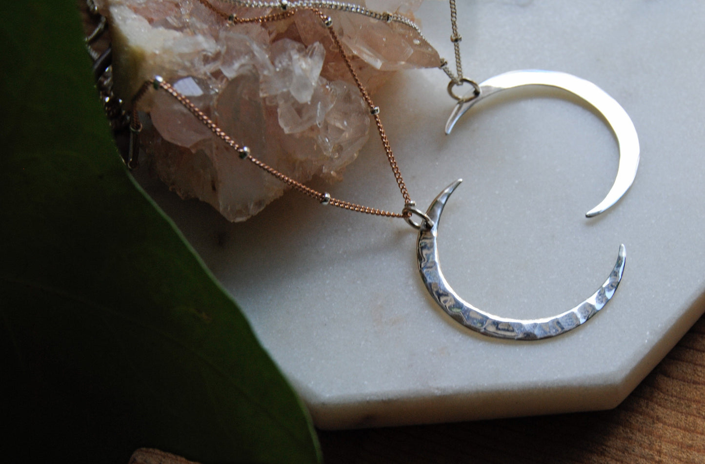 Hammered moon crescent