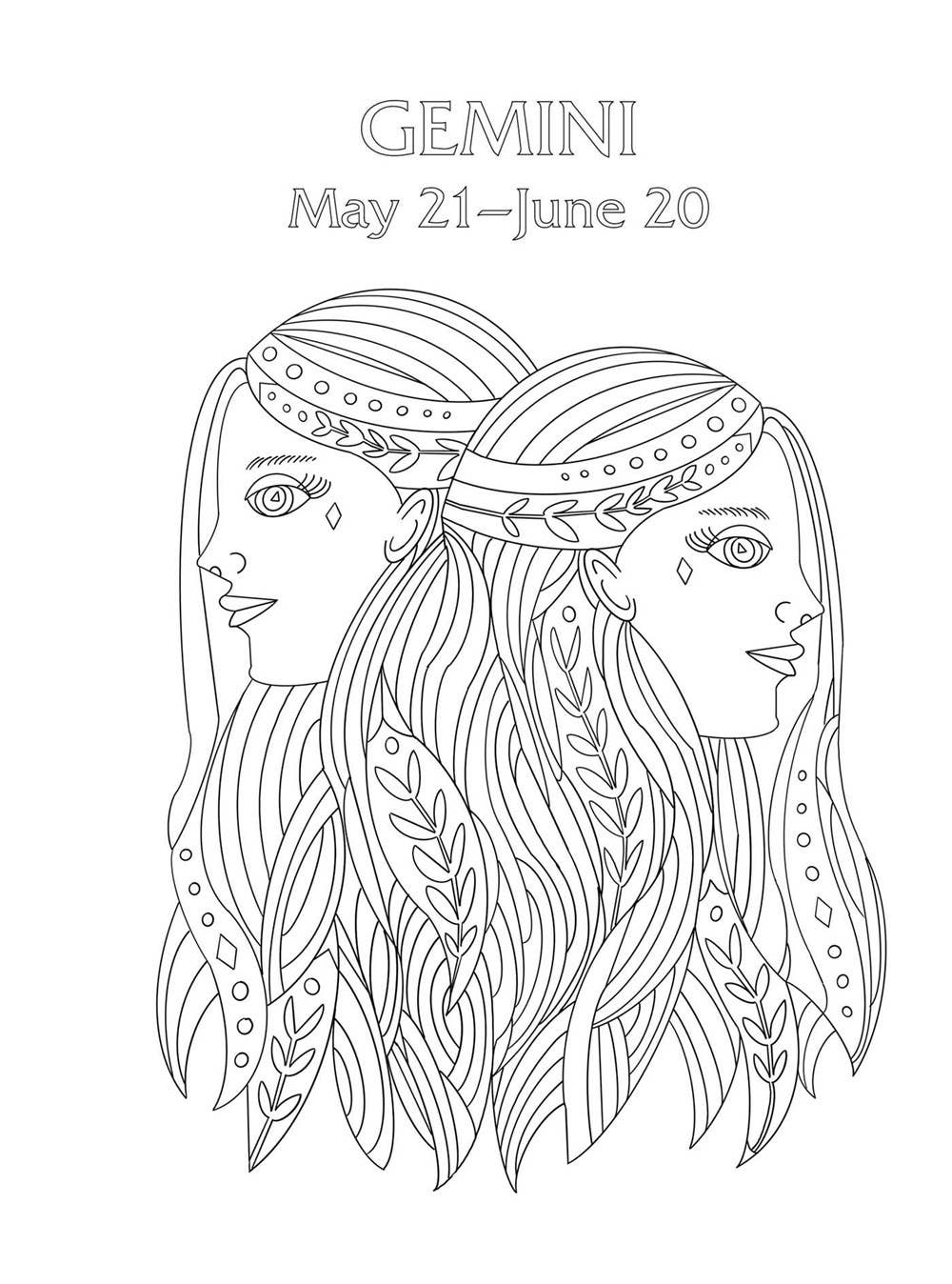 Gemini Cosmic Coloring Book