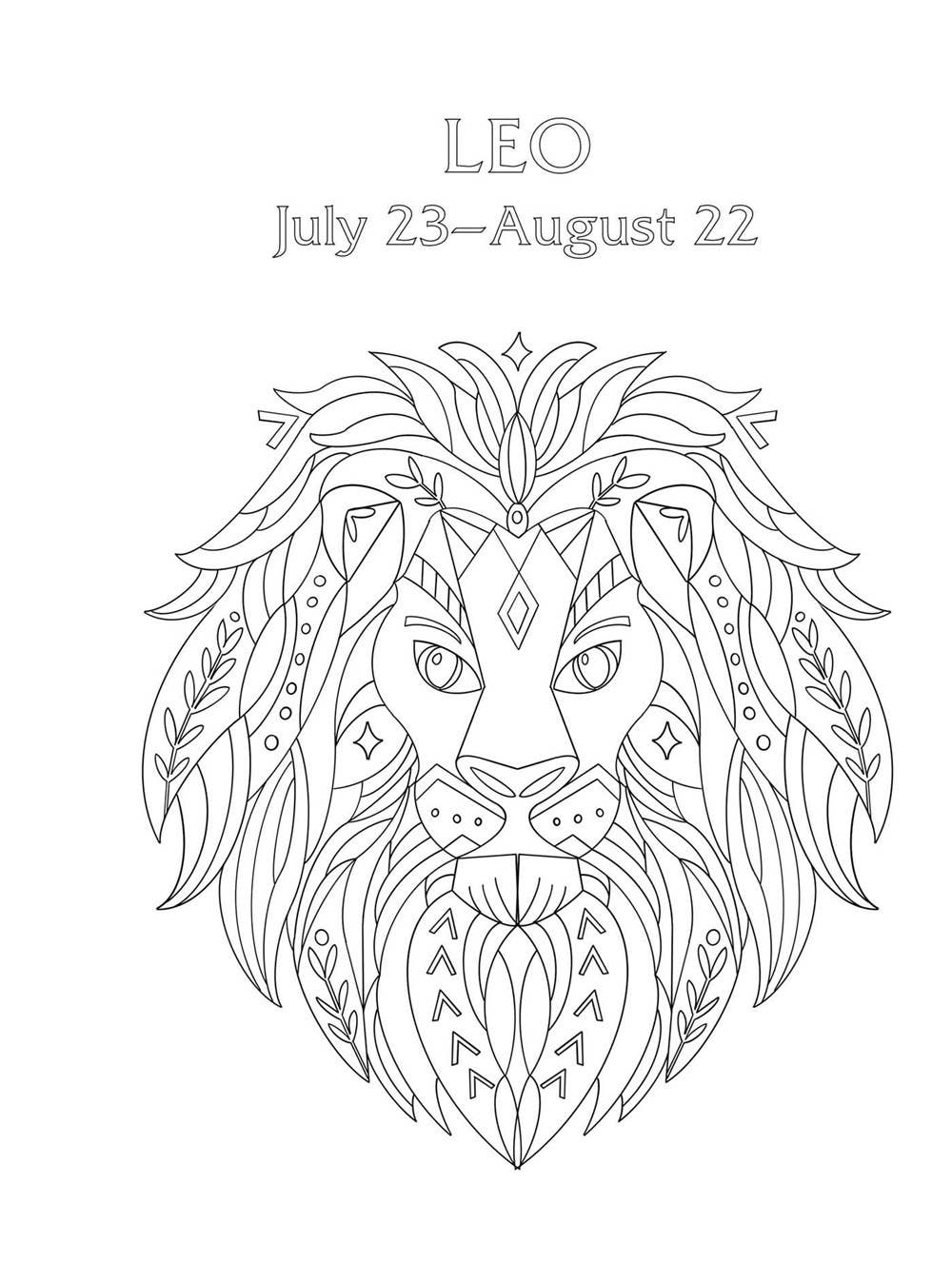 Leo Cosmic Coloring Book