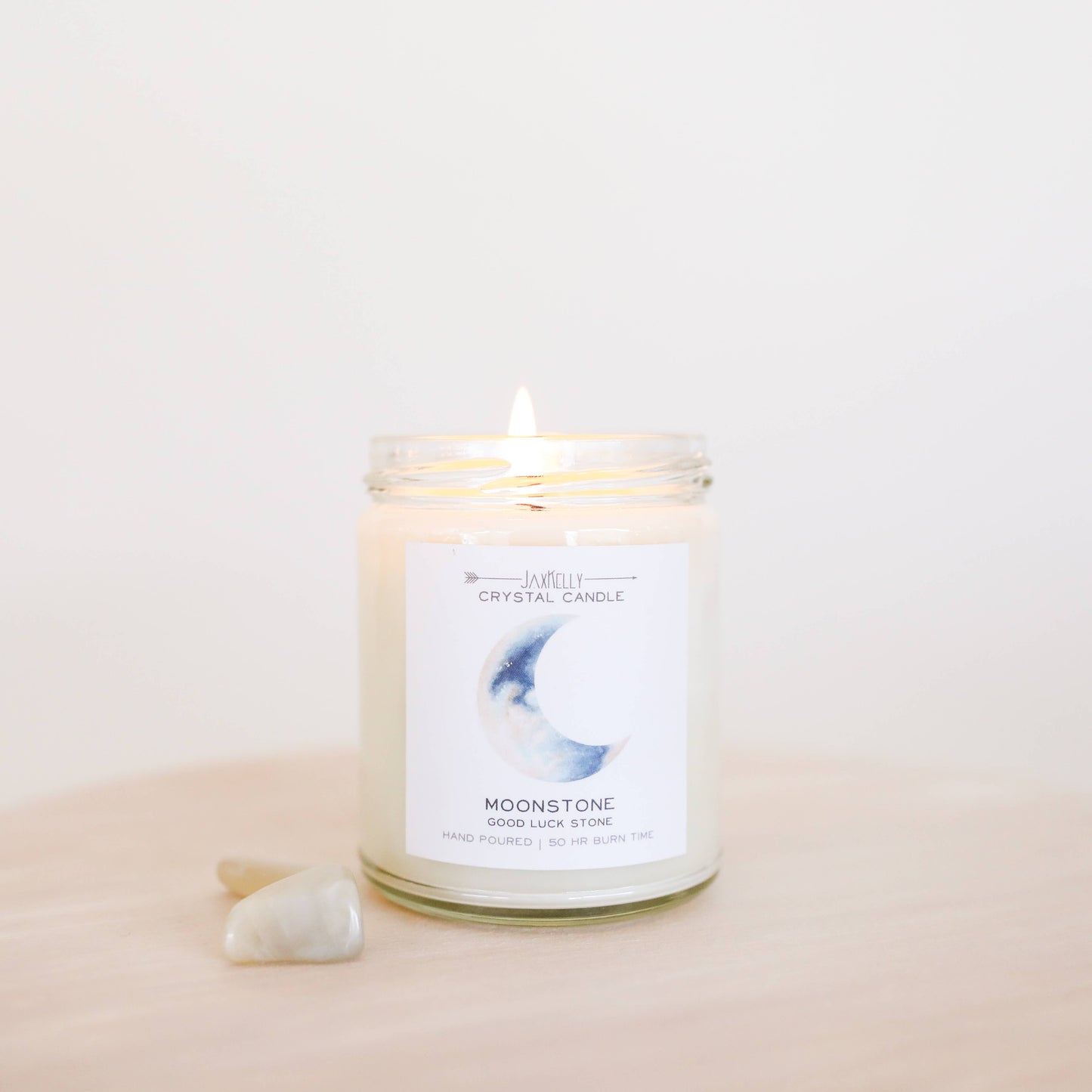 Moonstone Hidden Crystal Candle