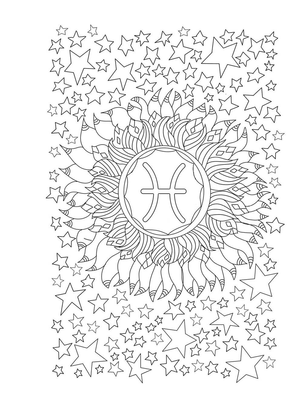 Pisces Cosmic Coloring Book