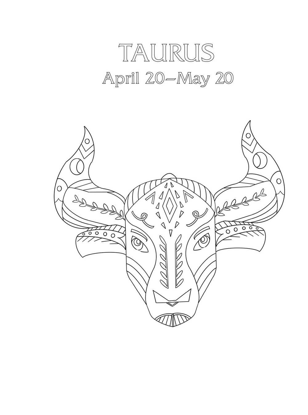 Taurus Cosmic Coloring Book