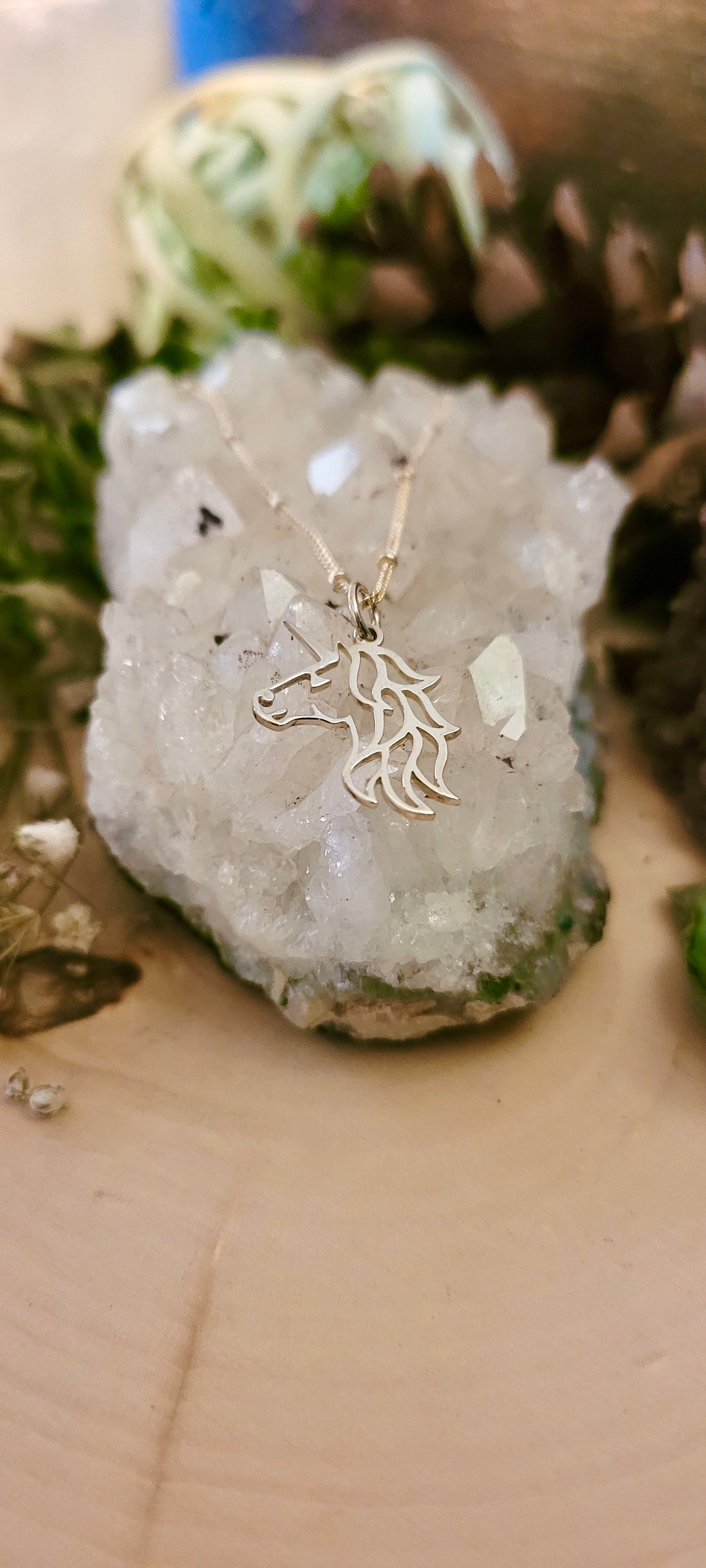 Unicorn cutout Necklace
