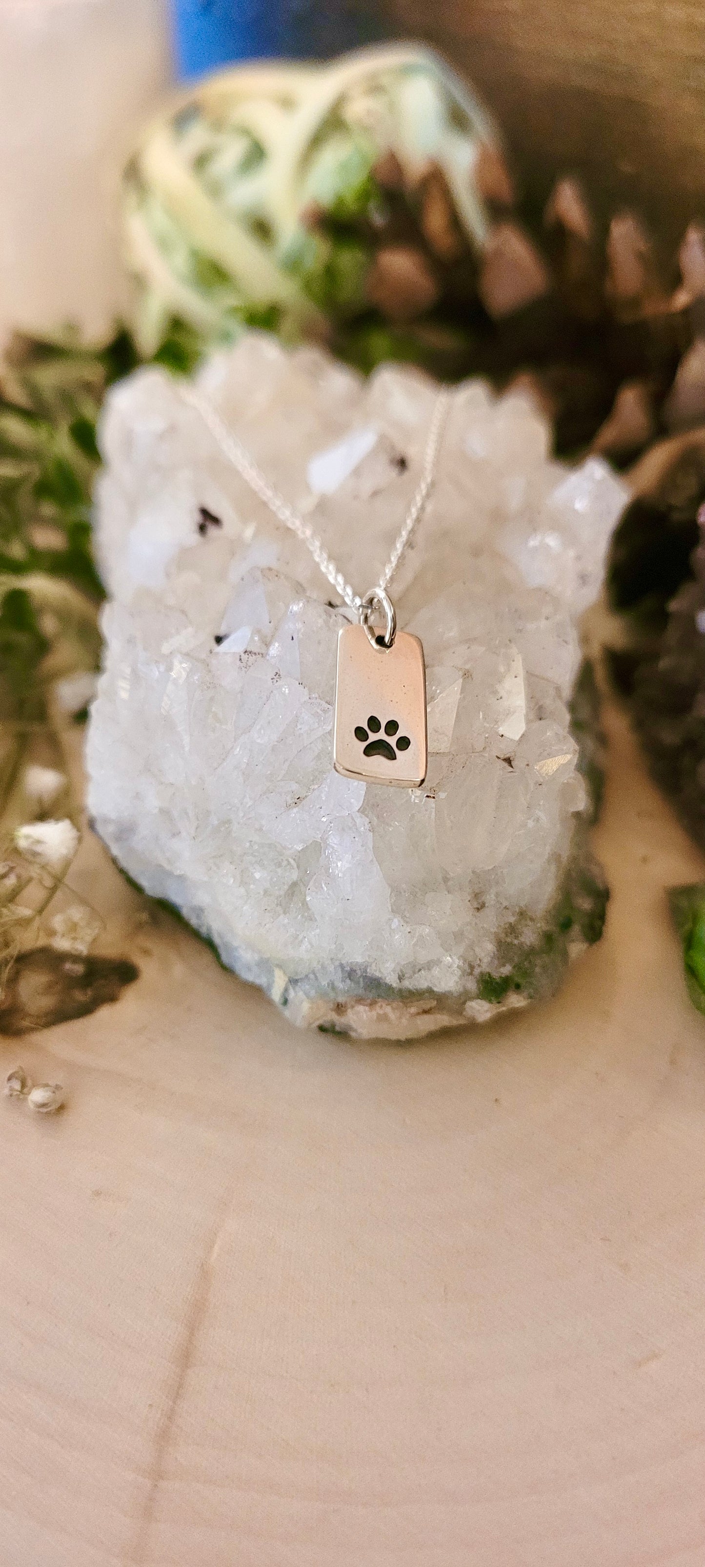 Pawprint Bar Necklace