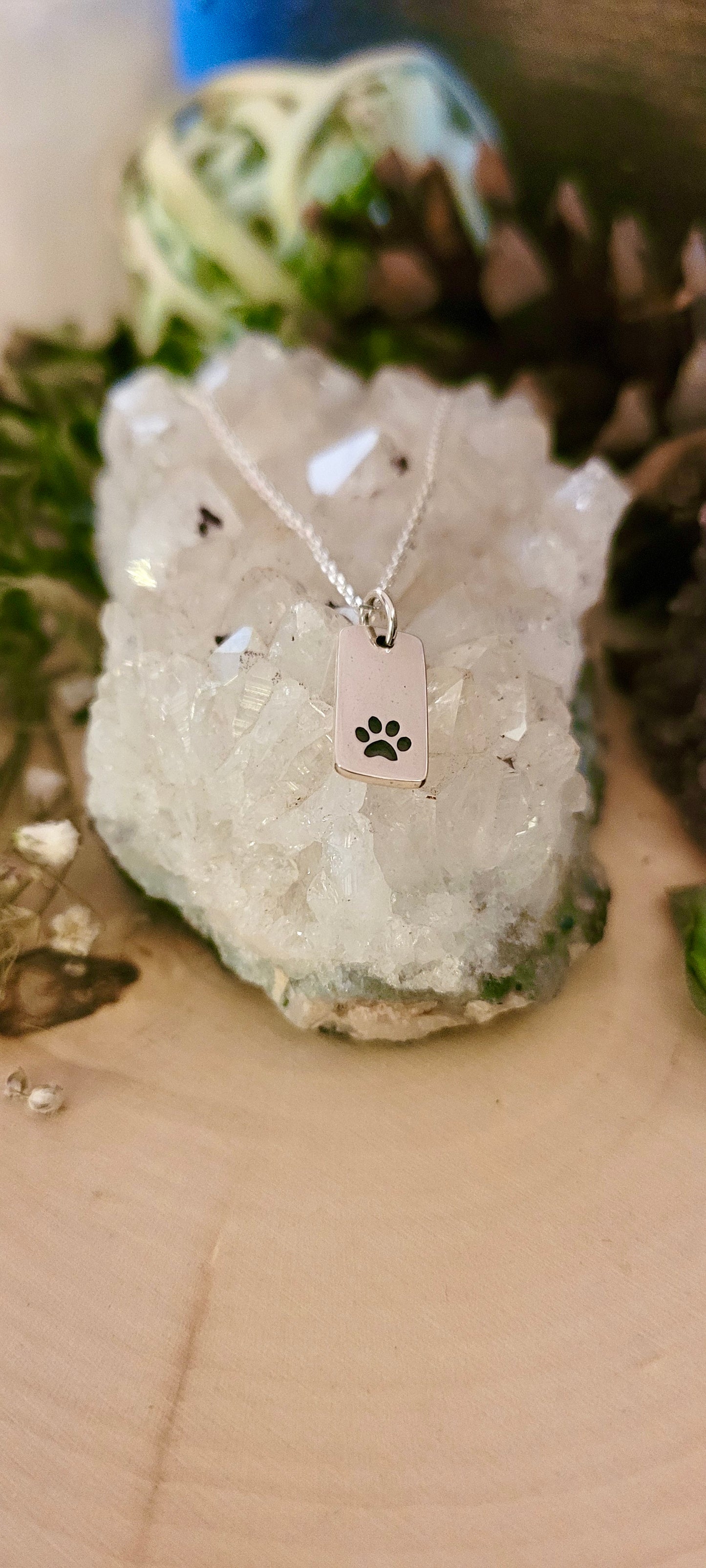 Pawprint Bar Necklace