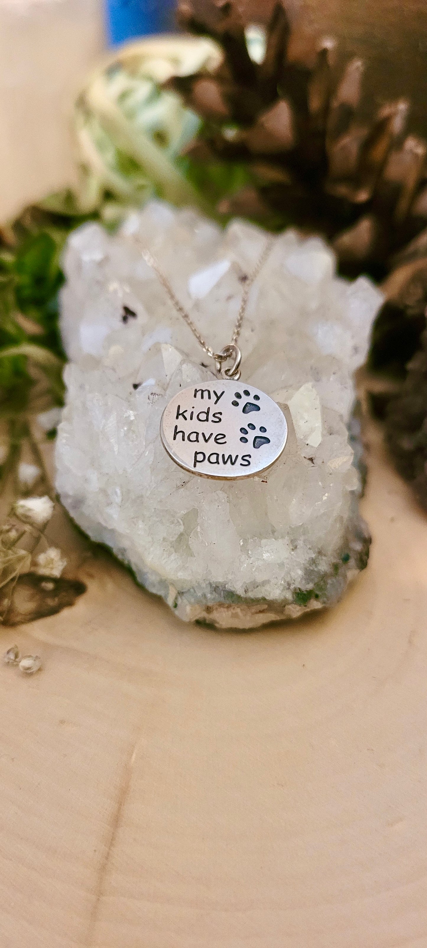 My Kids Have Paws Necklace