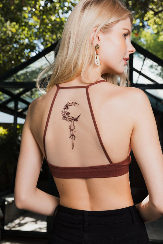 Crescent Moon Bralette - Chocolate