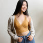 Daisy Lace Longline Bralette Padded - Buttercup