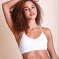 Tattoo Mesh Racerback Bralette - White