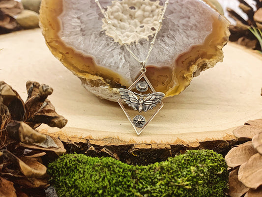 Moth with Moon & Star