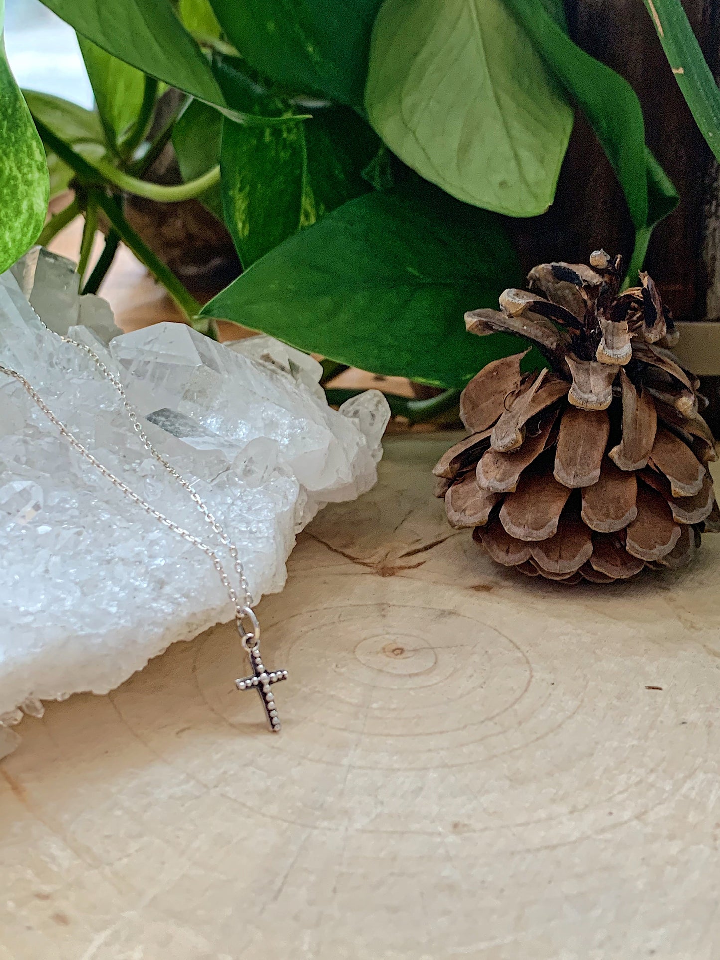 Petite Studded Cross