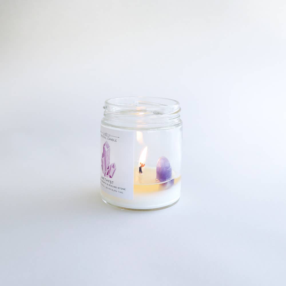 Amethyst Hidden Crystal Candle