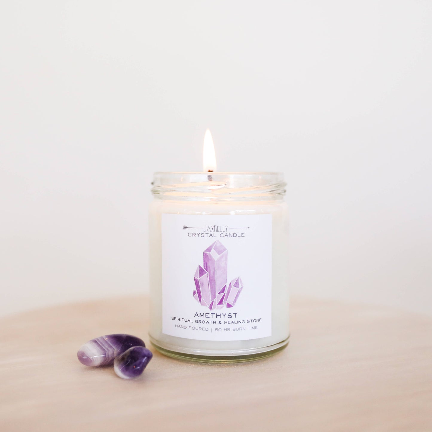 Amethyst Hidden Crystal Candle