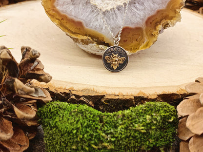 Moon Phases Over a Golden Bee