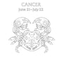 Cancer Cosmic Coloring Book