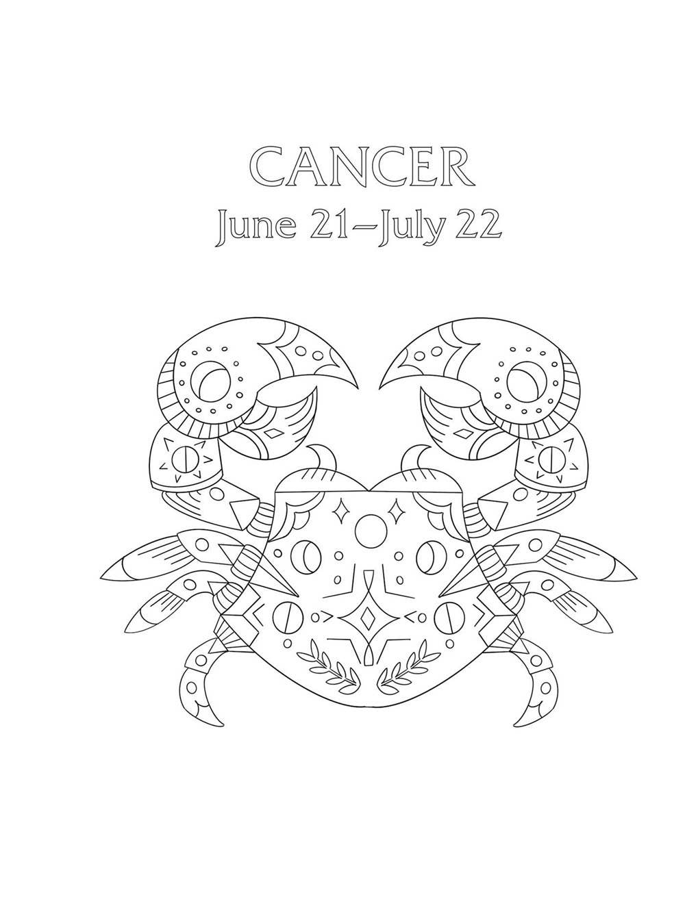 Cancer Cosmic Coloring Book
