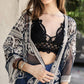 Contrast Mesh Kimono - Navy Blue