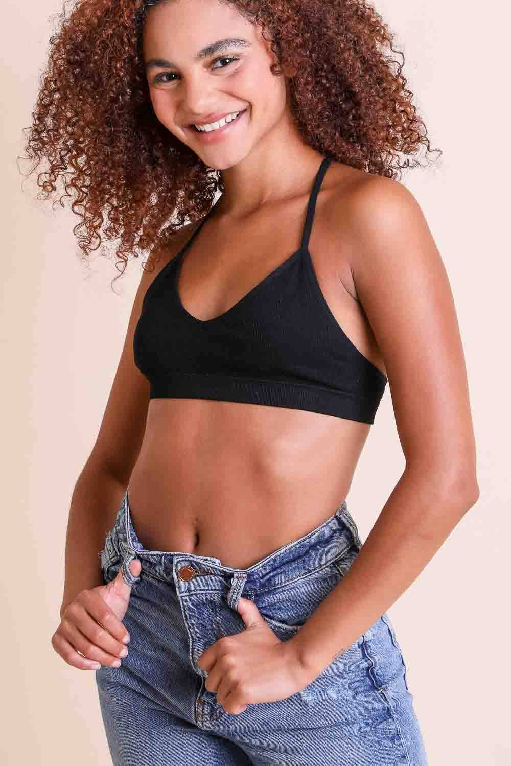 Crescent Moon Bralette - Black
