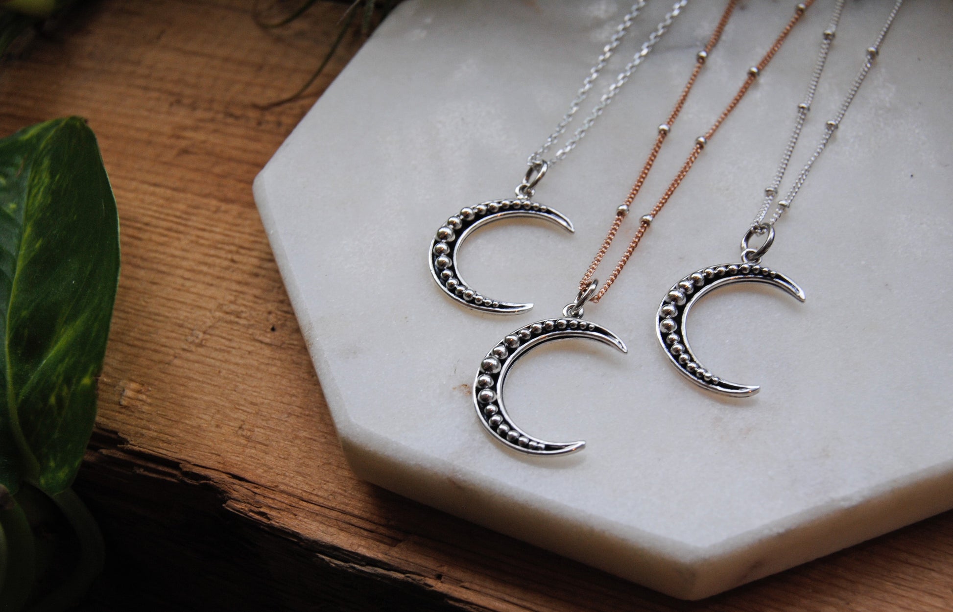 Studded Crescent Moon