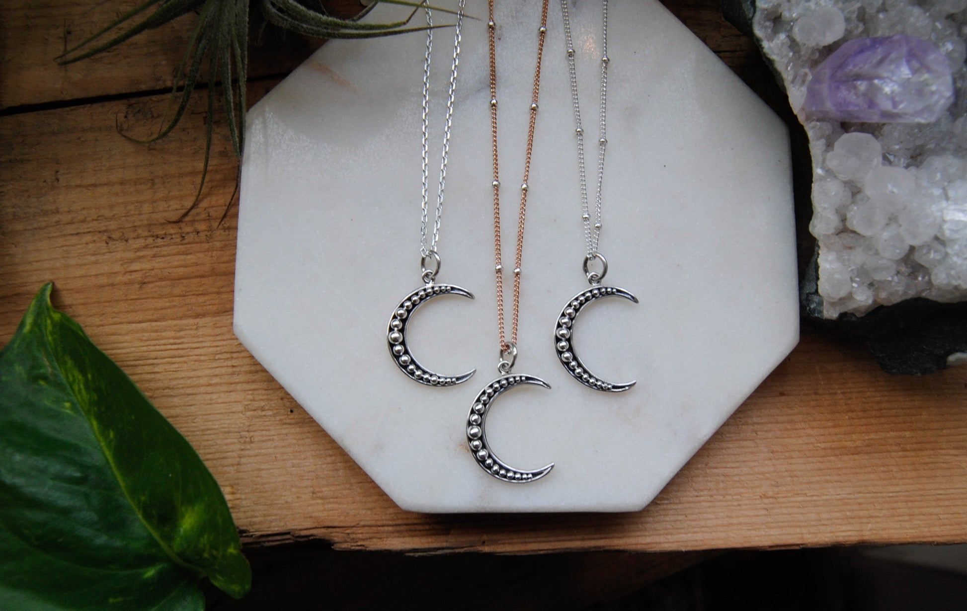 Studded Crescent Moon