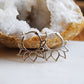 Sterling silver lotus earrings