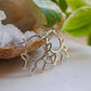 Sterling silver lotus earrings