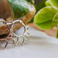 Sterling silver lotus earrings