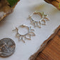 Sterling silver lotus earrings