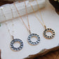Circle moon phases necklace