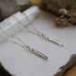 Sterling moon phases bar necklace