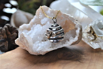Bee hive and bee necklace