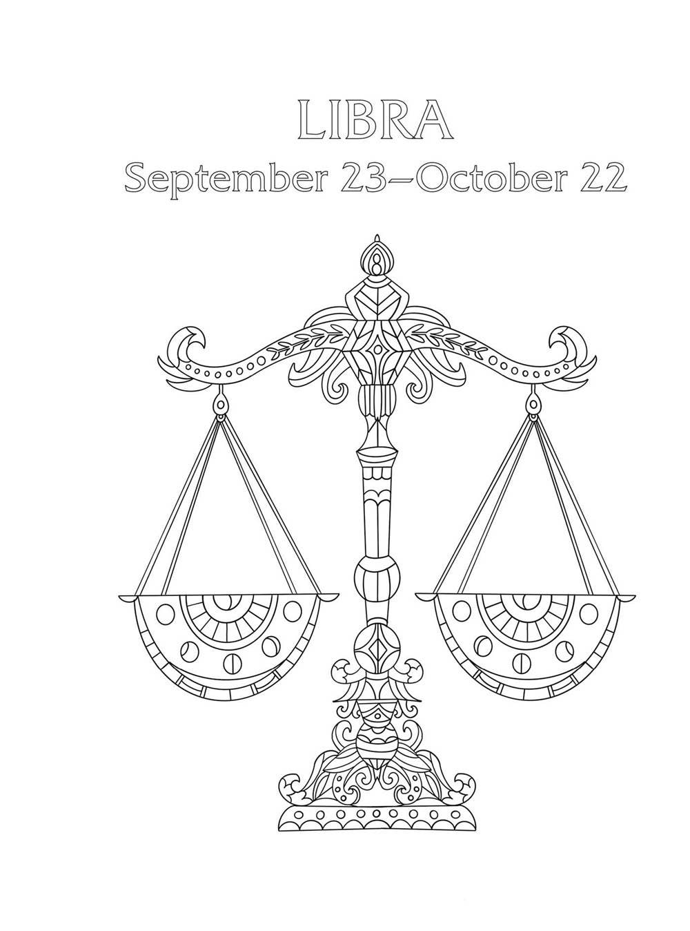 Libra Cosmic Coloring Book
