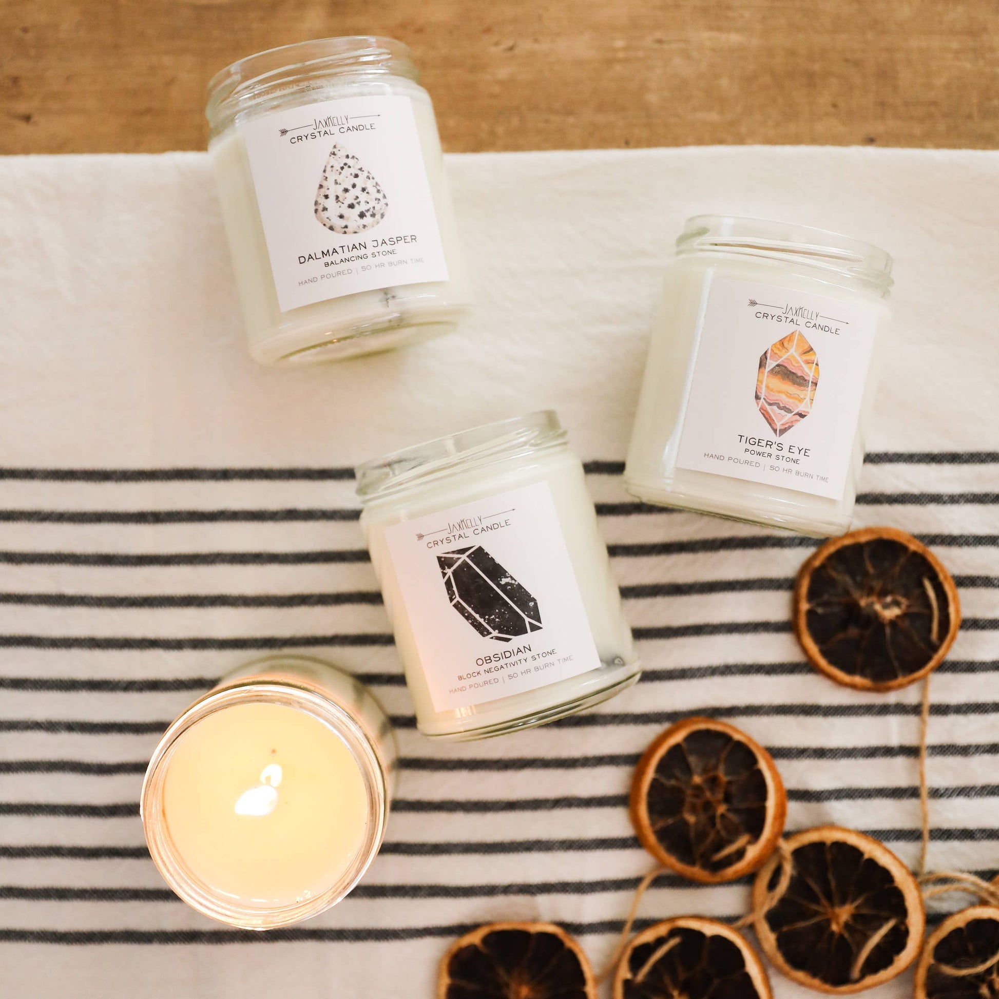 Peach Quartz Hidden Crystal Candle