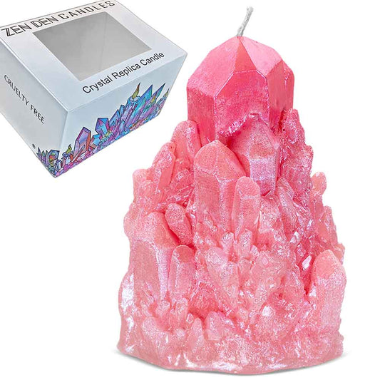 Rose Quartz Shaped Candle