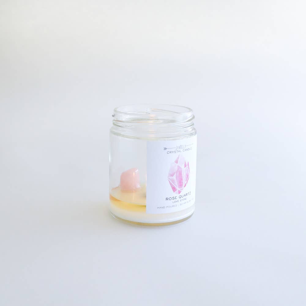 Rose Quartz Hidden Crystal Candle