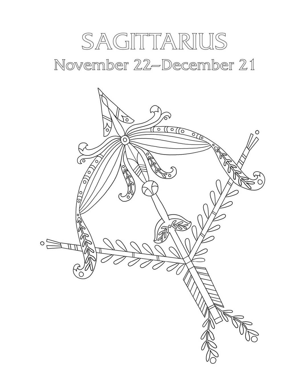 Sagittarius Cosmic Coloring Book